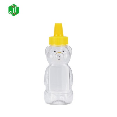 Wholesale plastic container transparent bear shape honey bottle,bear plastic container