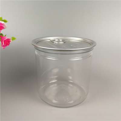 Wholesale Top Canned Food Grade Plastic PET Jar With Easy Open Lid